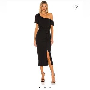 Lovers + Friends Eden Midi Dress in Black